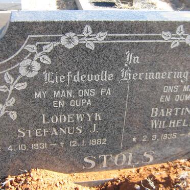 STOLS Lodewyk Stefanus J. 1931-1982 &amp; Bartina Wilhelmina 1935-