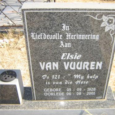 VUUREN Elsie, van 1928-2001