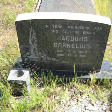 VUUREN Jacobus Cornelius, van 1904-1981