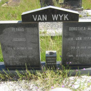 WYK Petrus Jacobus, van 1908-1988 &amp; Dorothea Maria VAN HEERDEN 1914-2003