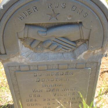 WALT Dorothea Maria, van der nee VILJOEN 1871-1949