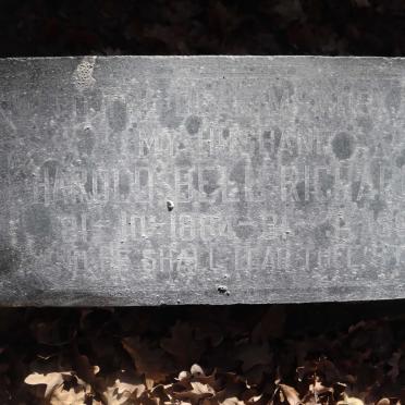 RICHARDS Harold Bell 1884-1966