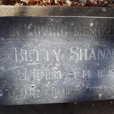 SHANNON Betty 1913-1982
