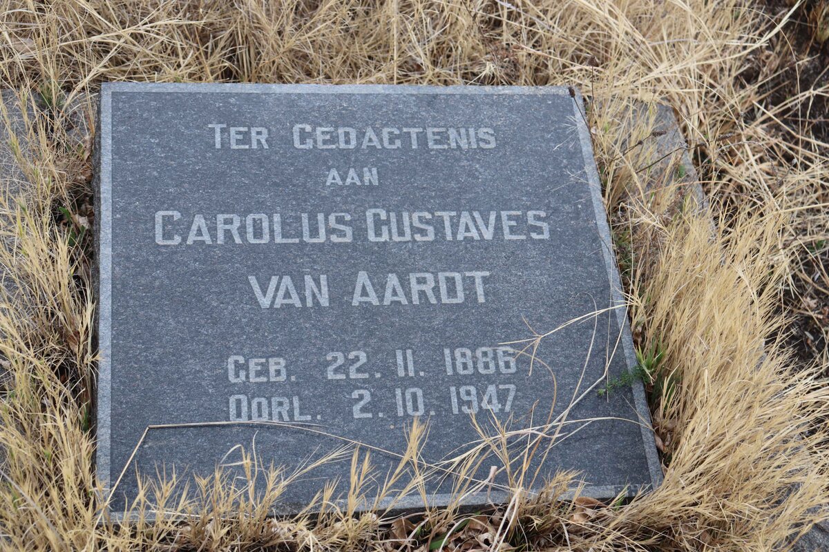 AARDT Carolus Gustaves, van 1886-1947
