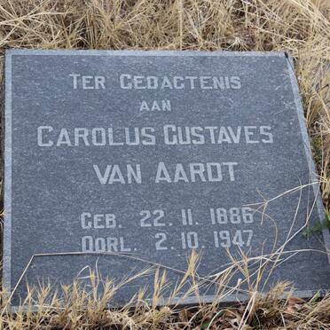 AARDT Carolus Gustaves, van 1886-1947