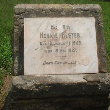BESTER Hennie 1859-1927 