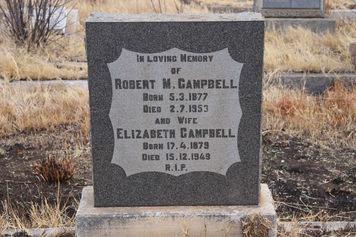 CAMPBELL Robert M. 1877-1953 &amp; Elizabeth 1879-1949