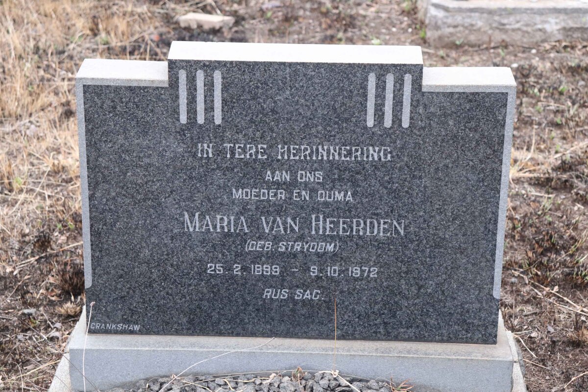 HEERDEN Maria, van nee STRYDOM 1899-1972