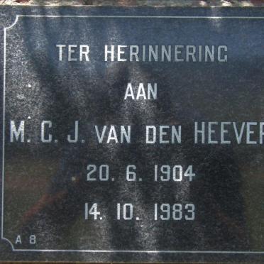 HEEVER M.C.J., van den 1904-1983