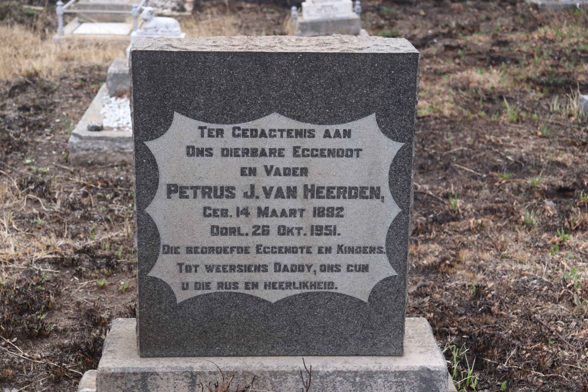 HEERDEN Petrus J., van 1882-1951