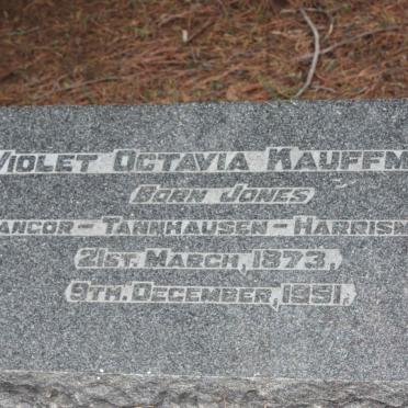 KAUFFMANN Violet Octavia nee JONES 1873-1951