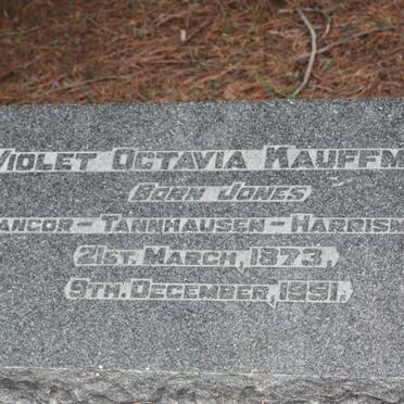 KAUFFMANN Violet Octavia nee JONES 1873-1951