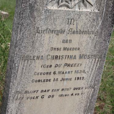 MOSTERT Helena Christina nee DU PREEZ 1834-1919