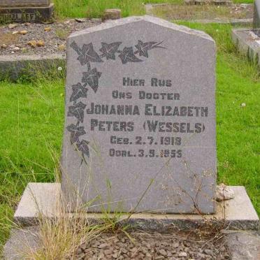 PETERS Johanna Elizabeth nee WESSELS 1918-1955