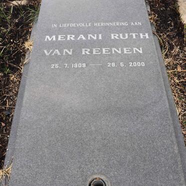 REENEN Merani Ruth, van 1909-2000