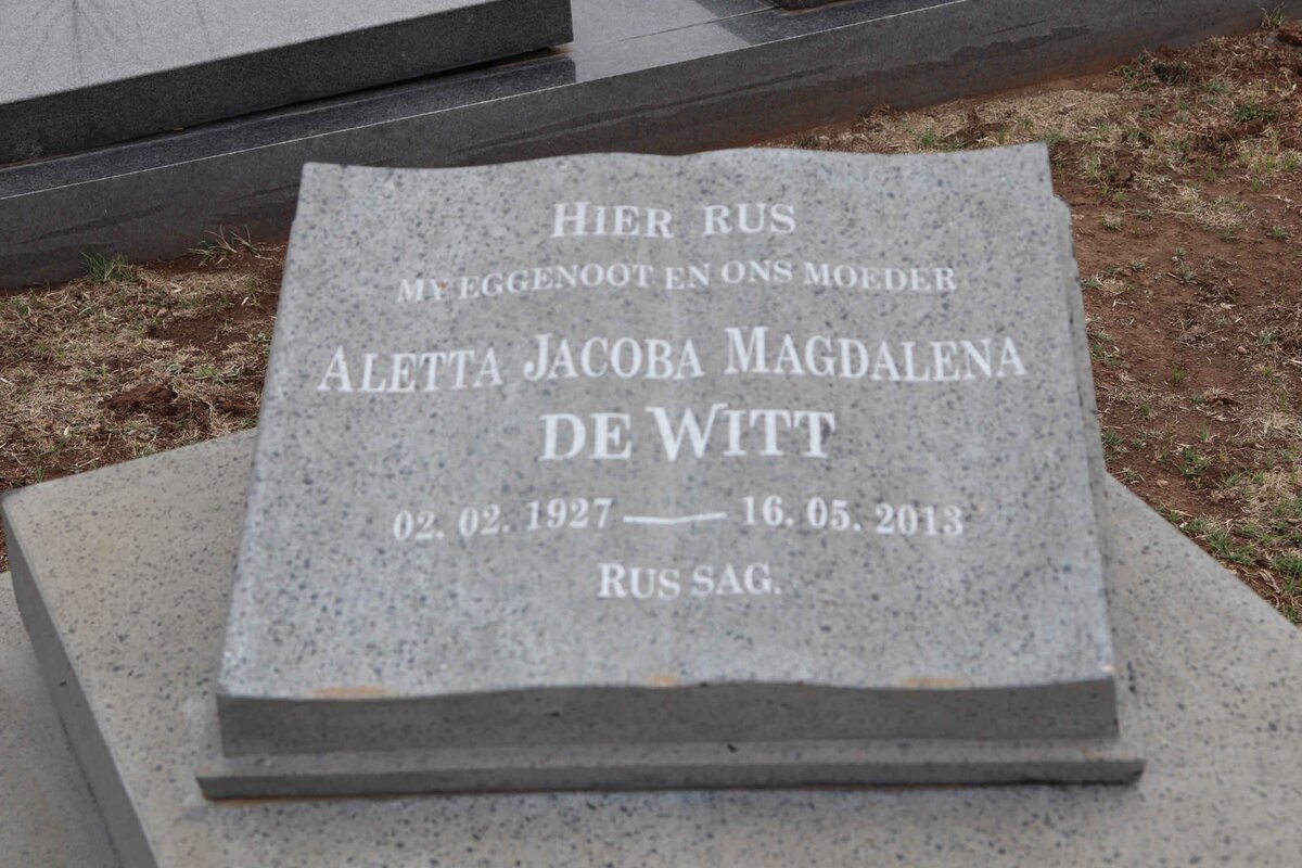 WITT Aletta Jacoba Magdalena, de 1927-2013