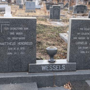 WESSELS Mattheus Hendricus 1875-1963 &amp; Cornelia Johanna KEMP 1875-1962