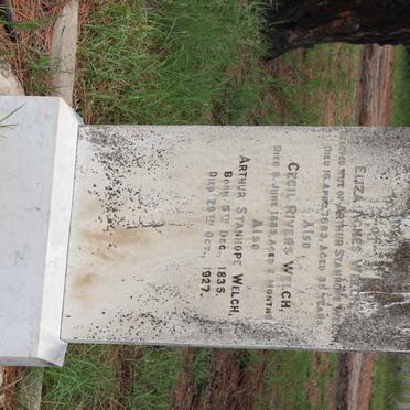 WELCH Arthur Stanhope 1835-1927 &amp; Eliza Agnes -1883