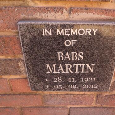 MARTIN Babs 1921-2012