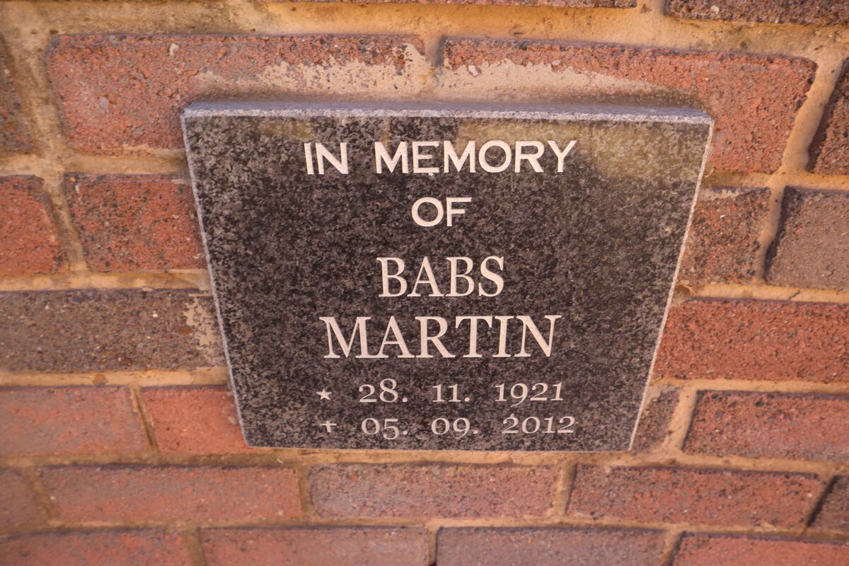 MARTIN Babs 1921-2012
