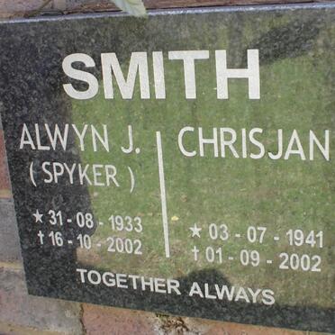 SMITH Alwyn J. 1933-2002 :: SMITH Chrisjan 1941-2002