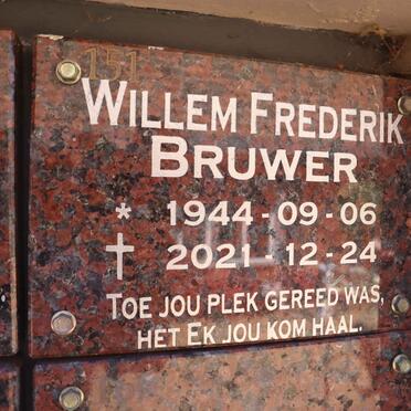 BRUWER Willem Frederik 1944-2021