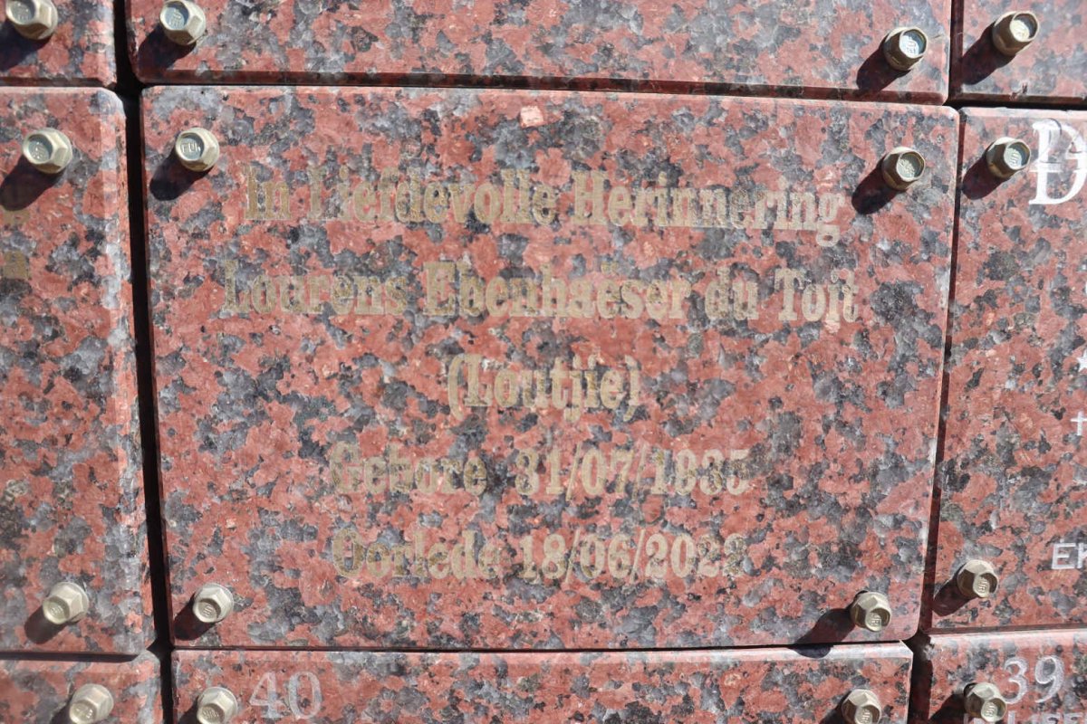 TOIT Lourens Ebenhaeser, du 1935-2022