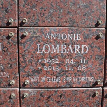 LOMBARD Antonie 1952-2015