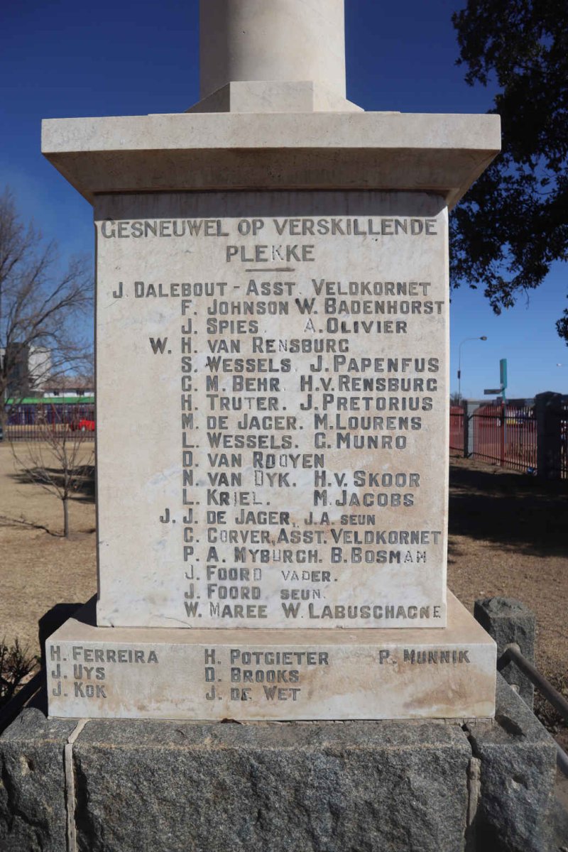 6. Gesneuwel op verskillende plekke