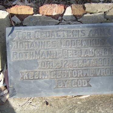 ROTHMANN Johannes Lodewikus 1886-1901