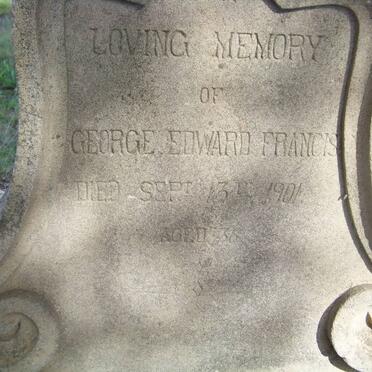 FRANCIS George Edward -1901