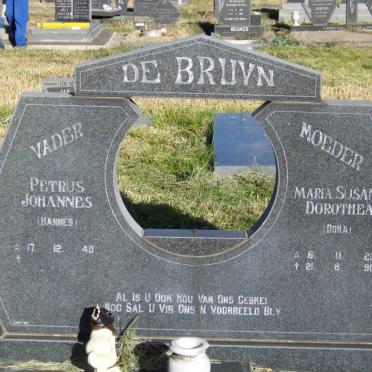 BRUYN Petrus Johannes, de 1940- &amp; Maria Susanna Dorothea 1923-1990