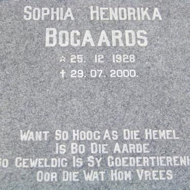 BOGAARDS Sophia Hendrika 1928-2000