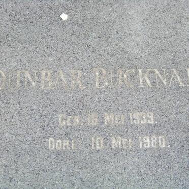 BUCKNALL Dunbar 1939-1980