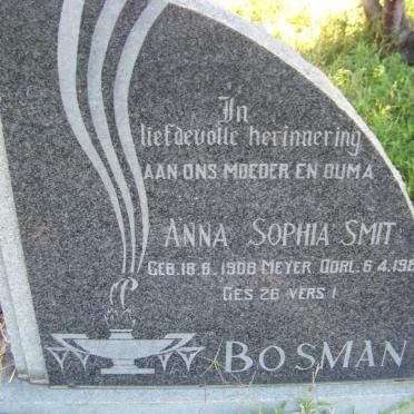 BOSMAN Marthinus Casparus 1893-1954 :: SMIT Anna Sophia voorheen BOSMAN nee MEYER 1908-1980 _3