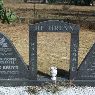 BRUYN Christoffel Johannes, de 1916-1999 &amp; Petronella Jacoba TESNER 1924-1975