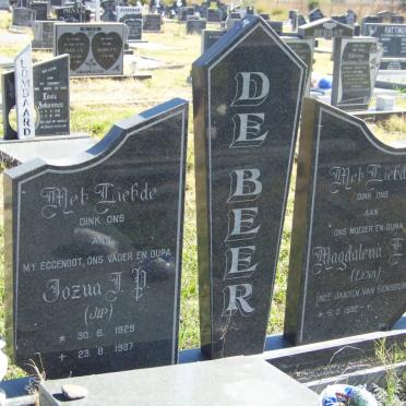 BEER Jozua I.P., de 1929-1987 &amp; Magdalena E.C. JANSEN VAN RENSBURG 1932-