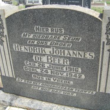 BEER Hendrik Johannes, de 1916-1942