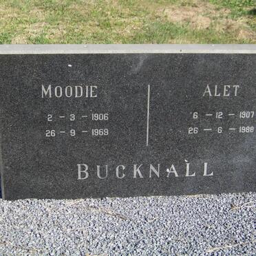 BUCKNALL Moodie 1906-1969 &amp; Alet 1907-1988