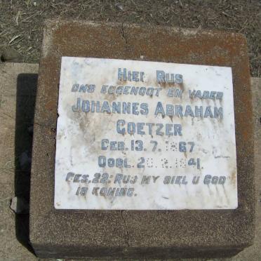 COETZER Johannes Abraham 1867-1941