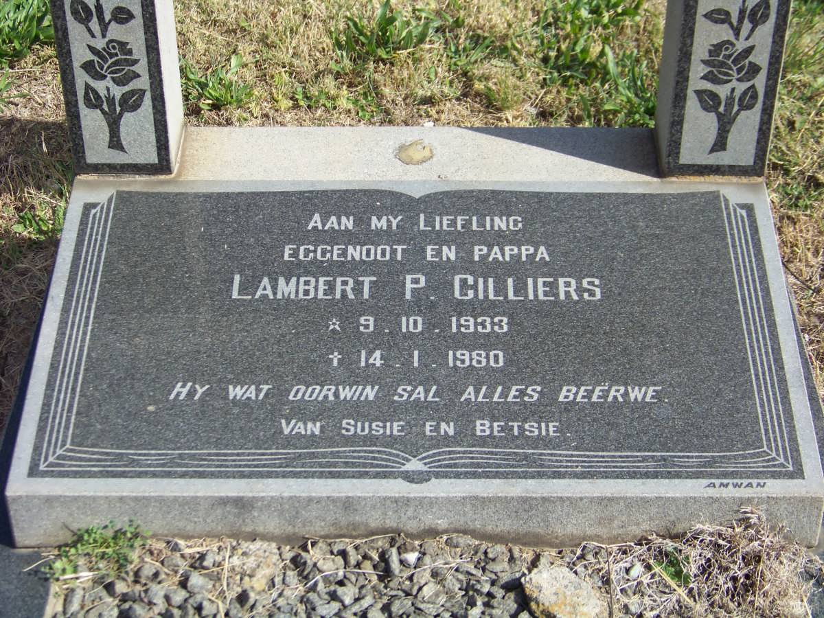 CILLIERS Lambert P. 1933-1980