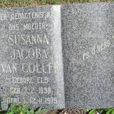COLLER Susanna Jacoba, van nee ELS 1898-1975