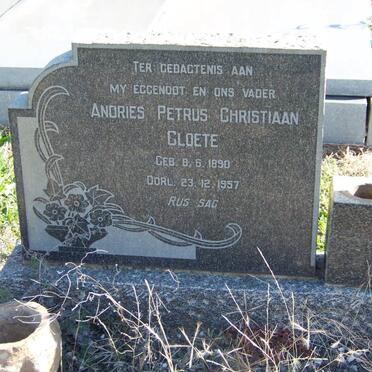 CLOETE Andries Petrus Christiaan 1890-1957