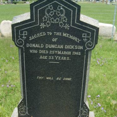 DICKSON Donald Duncan -1903