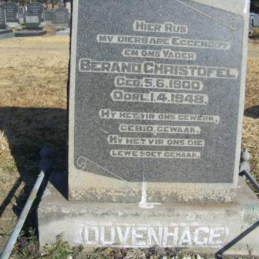 DUVENHAGE Berand Christofel 1900-1948