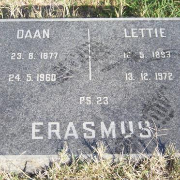 ERASMUS Daan 1877-1960 &amp; Lettie 1883-1972