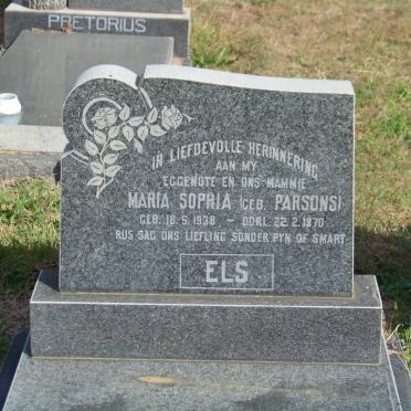 ELS Maria Sophia nee PARSONS 1938-1970