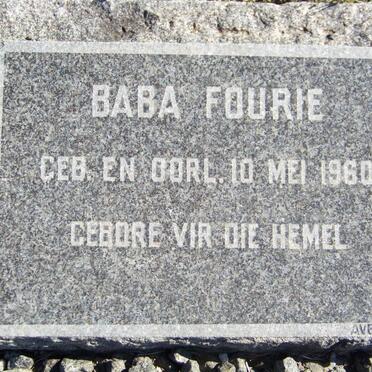 FOURIE Baba 1960-1960