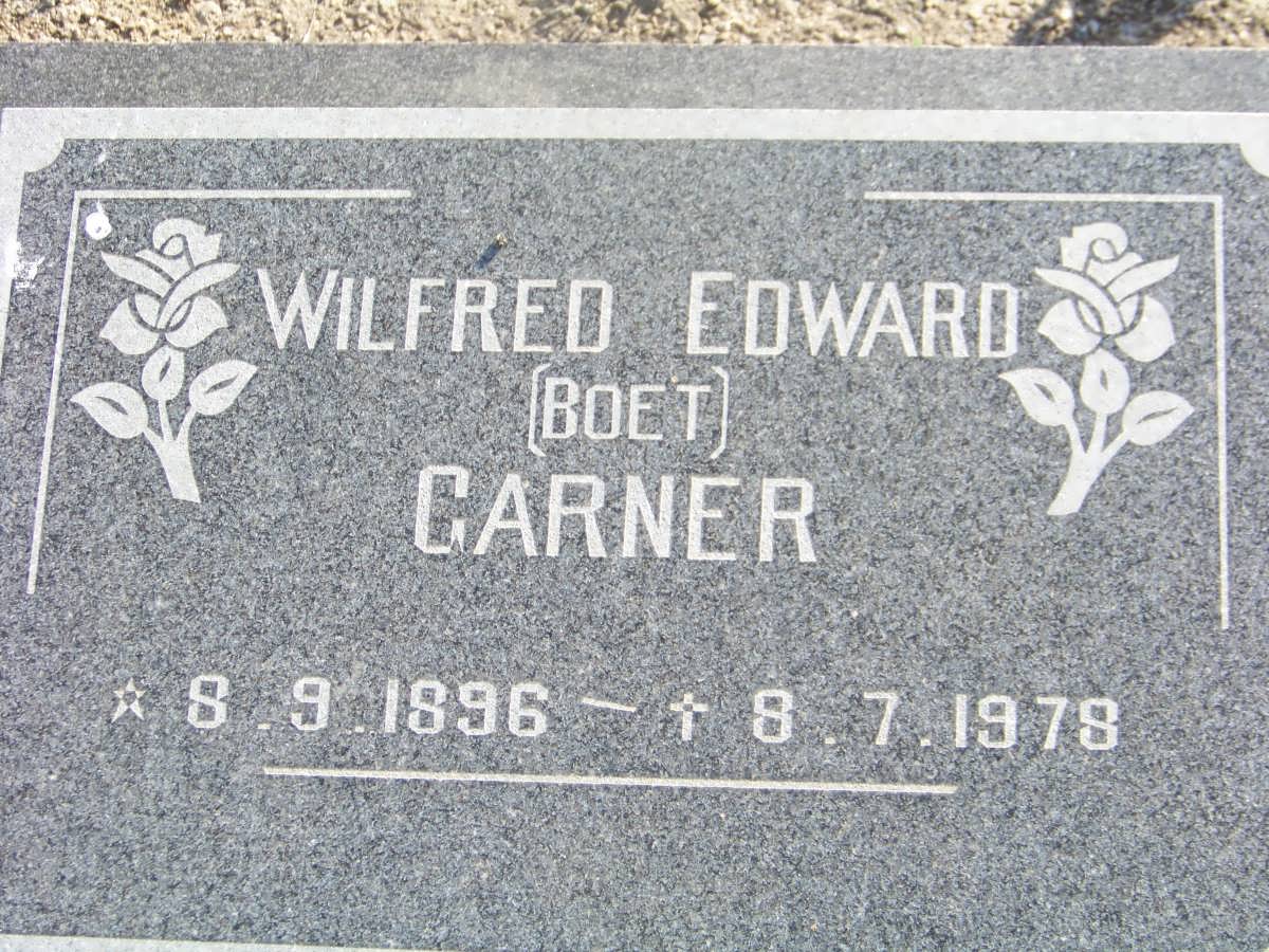 GARNER Wilfred Edward 1896-1978