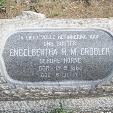 GROBLER Engelbertha R.M. nee HORNE -1965